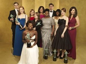 Foto de familia de los ganadores de los SAG Awards.