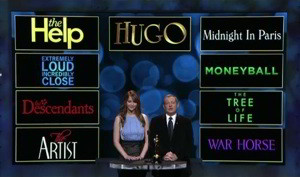 Oscar El presidente de la Academia, Tom Sherak, y la actriz Jennifer Lawrence fueron los encargados de dar a conocer los nominados a los Premios Oscar 2012.