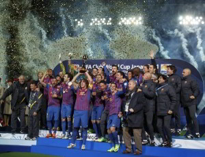Los jugadores del FC Barcelona
