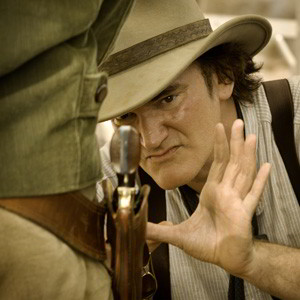 Quentin Tarantino, dirigiendo la película. Quentin Tarantino, dirigiendo la película.