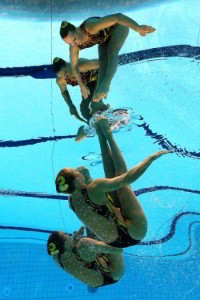 Participantes natación sincronizada Participantes natación sincronizada