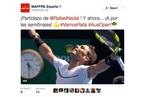 Mapfre anima a Rafa Nadal