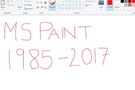 Página de inicio del Paint