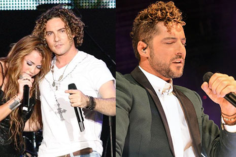David Bisbal con el pelo largo y con el pelo corto
