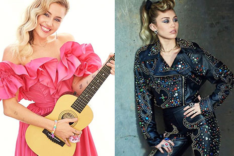 Miley Cyrus rubia y morena
