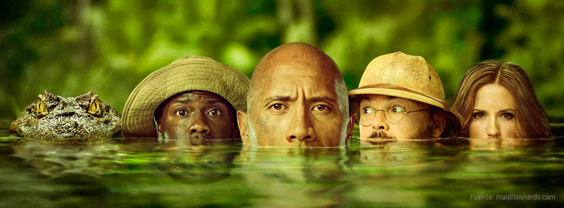 Póster del remake de Jumanji