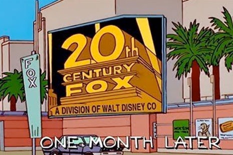 Fotograma de los Simpson sobre la compra de Fox por parte de Disney