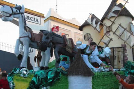 Las carrozas más originales de la Cabalgata de Reyes Don Quijote Carroza de El Quijote