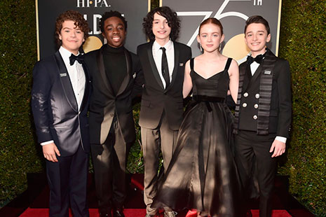 Los Globos de oro 2018 Stranger Things Los niños de Stranger Things en los Globos del Oro 2018