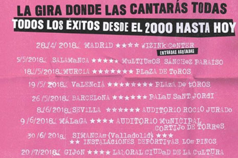Las mejores giras de 2018 cartel Dani Martín Gira de Dani Martin en 2018