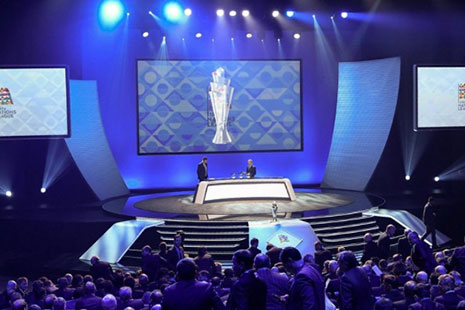 UEFA Nations League sorteo Imagen de la gala del sorteo de la UEFA Nations League