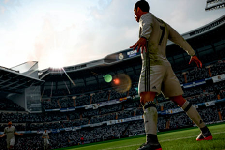 Los mejores videojuegos PS4 deportivos y de conducción FIFA 2018 Imagen del videojuego FIFA 2018 de Cristiano Ronaldo celebrando un gol