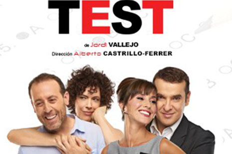 Cartel promocional de la obra de teatro El Test