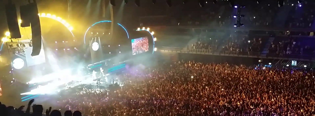 Imagen interior del WiZink Center lleno durante un concierto.