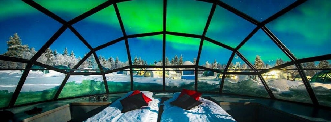 hoteles más originales del Mundo iglú de cristal Impresionaste vista del cielo desde los Iglús de cristal