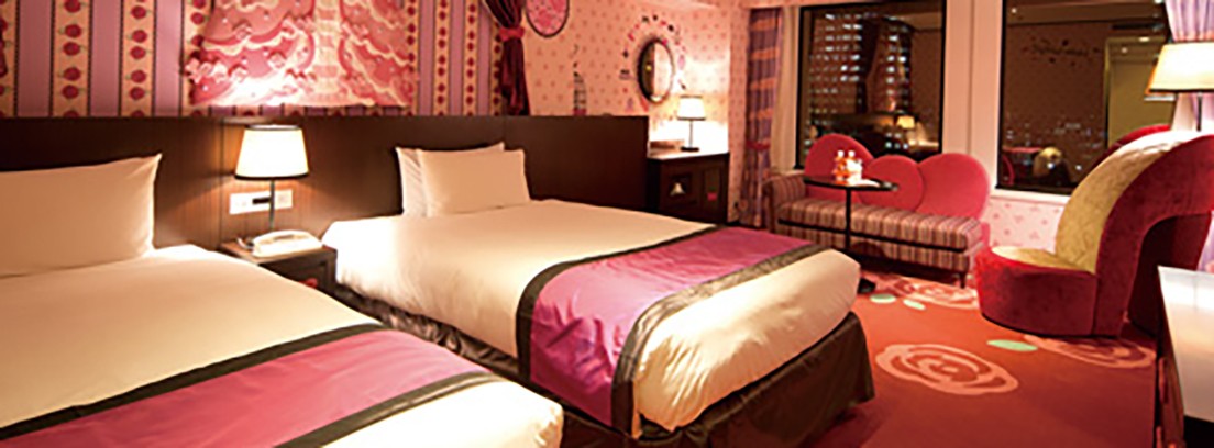 hoteles más originales del Mundo hello kitty La impresionante Suite de Hello Kitty