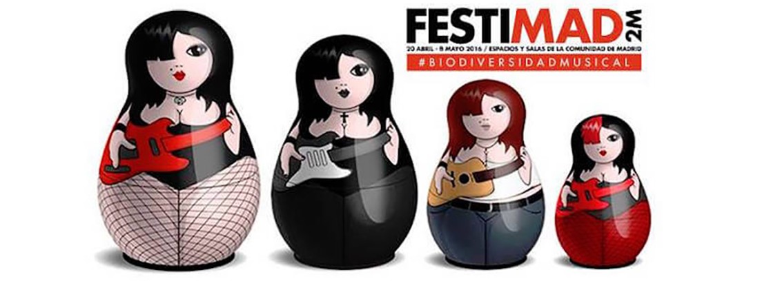 Muñecas matrioskas del cartel de FestiMAD 2018.