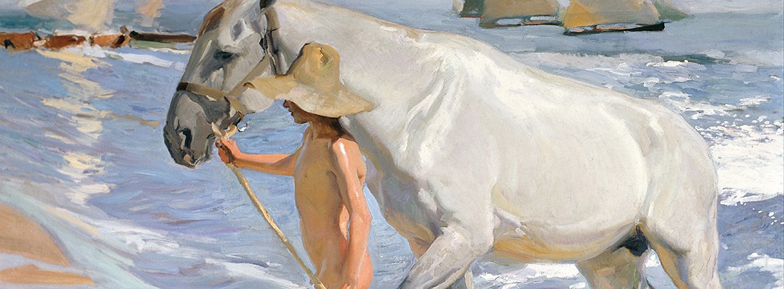Joaquín Sorolla el bano del caballo El baño del caballo, Joaquín Sorolla, 1909