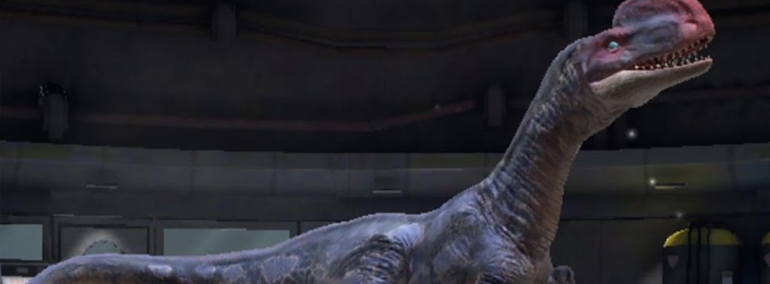 Jurassic World Alive el juego Foto de dinosaurio y bajo el marcador con número y símbolos de juego