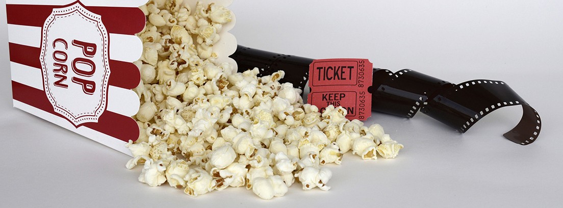 Precio de la entrada del cine palomitas Palomitas, entradas de cine y carrete cinematográfico