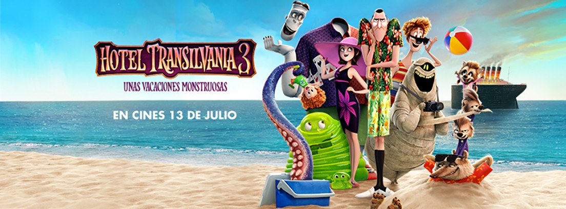 Dibujo de playa con grupo de personajes sobre la arena