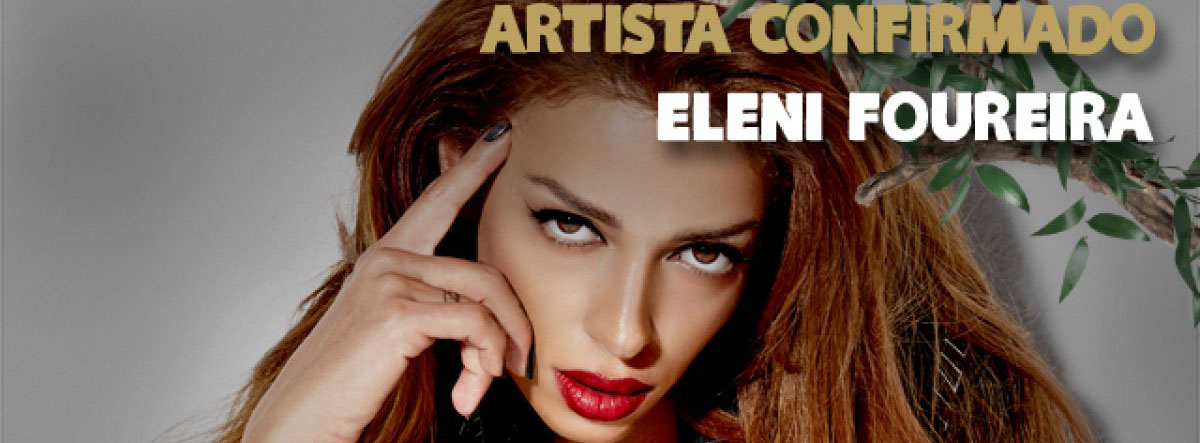 Eleni Foureira en el cartel de los Premios 40 Principales 2018.
