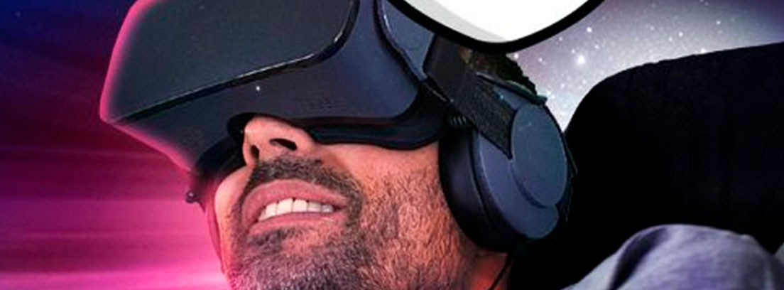 chico con gafas de realidad virtual