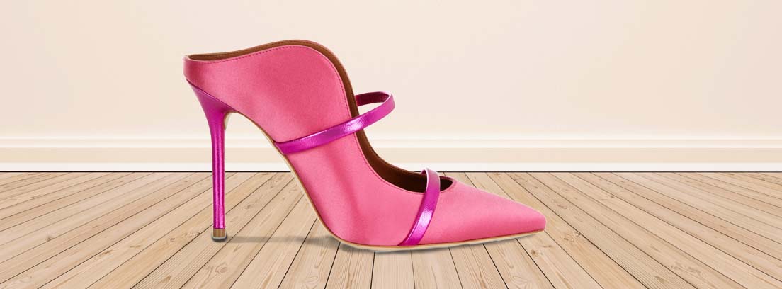 Malone Souliers MAUREEN 100MM Sandalias fucsia Satin Mirror Nappa