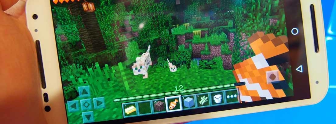 Mejores juegos de Android - Minecraft Escena del juego Minecraft Pocket Edition para Smartphone