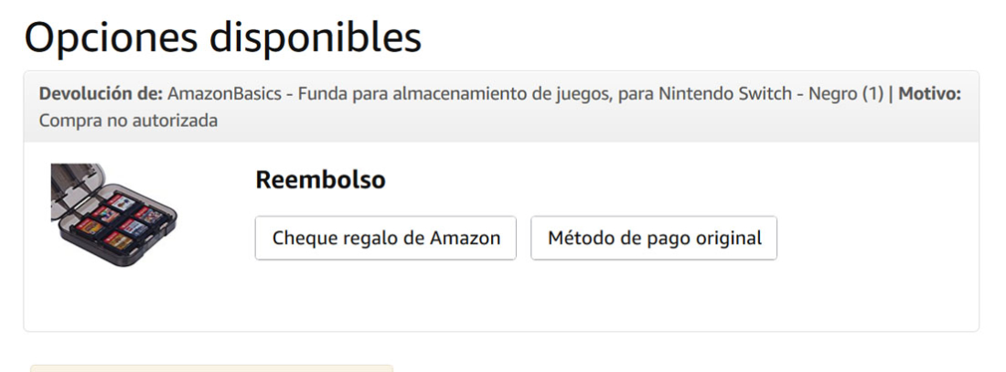 Pasos para devolver en Amazon