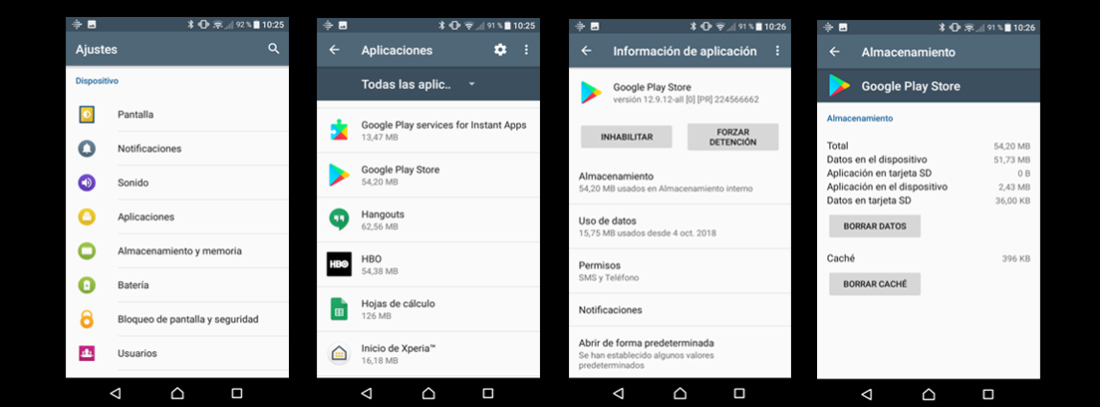 Borrar caché en Play Store - generacionYOUNG procedimiento borrar caché