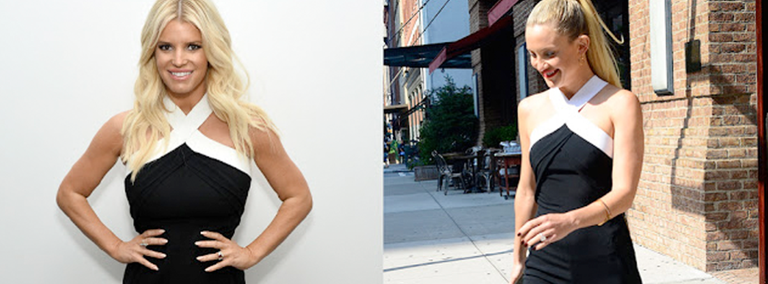 Jessica Simpson y Kate Hudson con outfit de Roland Mouret