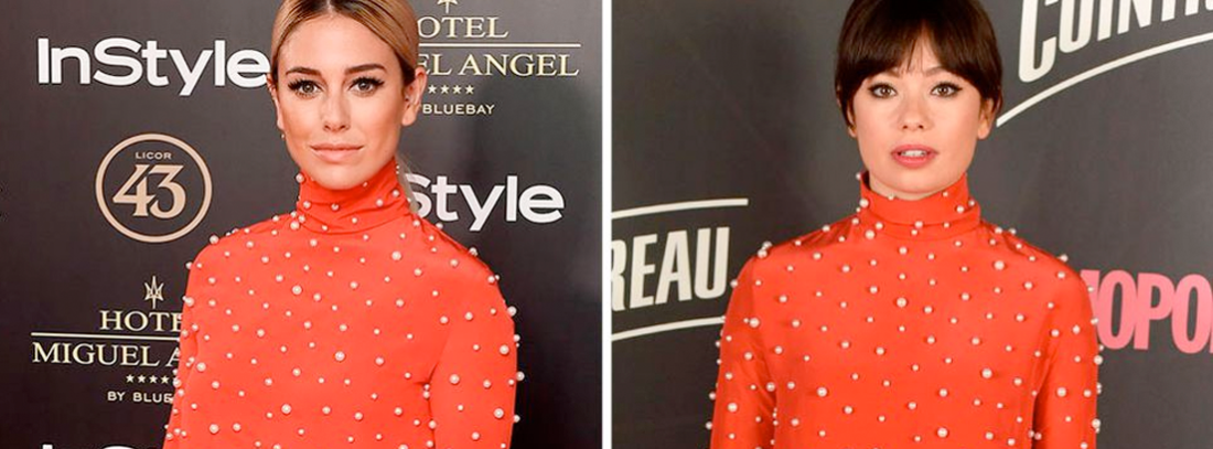 Blanca Suárez y Anna Castillo con vestido rojo de María Escoté