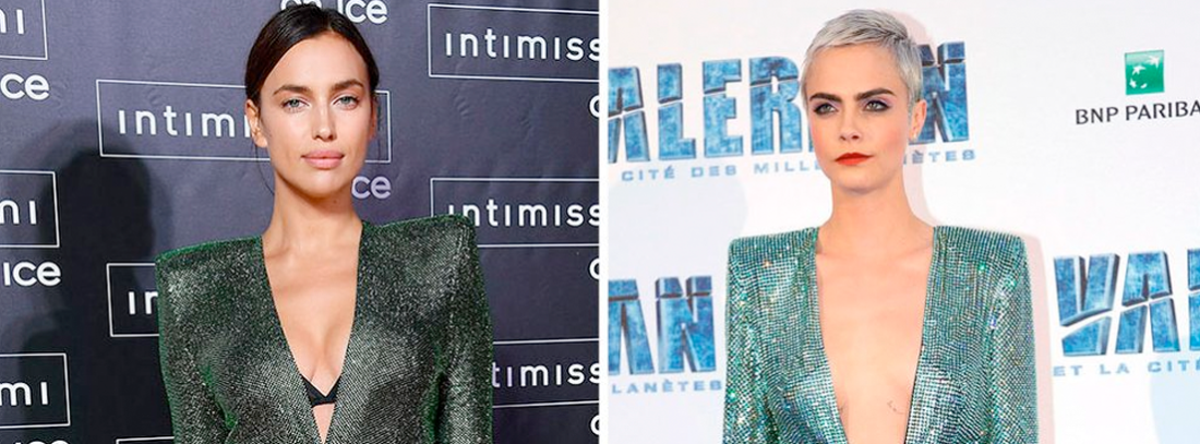 Irina Shayk y Cara Delevingne con vestido de Alexandre Vauthier