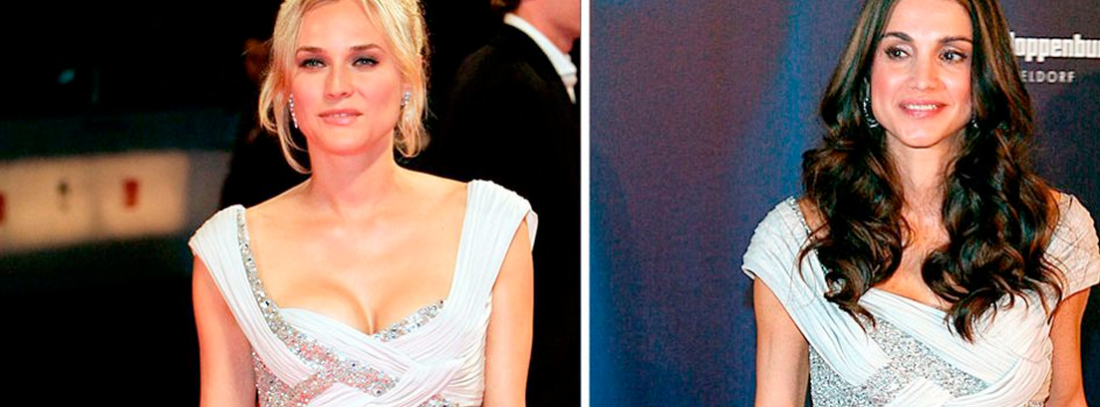 Diane Kruger y Rania de Jordania con vestido blanco de Elie Saab
