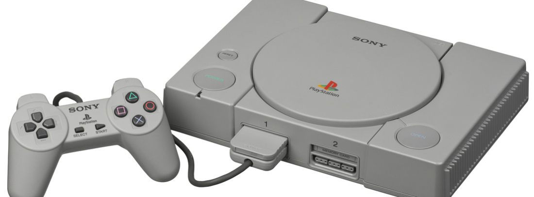 Mando y consola PlayStation en color gris